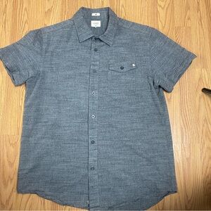 Men's Casual Gray Button-Down Shirt